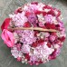 Корзина живых цветов "Розовый микс" диаметром 45 см