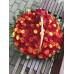 Корзина с красными и красно-оранжевыми розами диаметром 50 см  (до 151 розы)