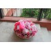 Композиция из цветов в корзине "Розовый микс" диаметром 60 см