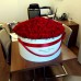 Красные розы в цилиндре (XXL) от 215 роз