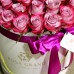 Розы Deep Purple в цилиндре (M) 43-47 роз.